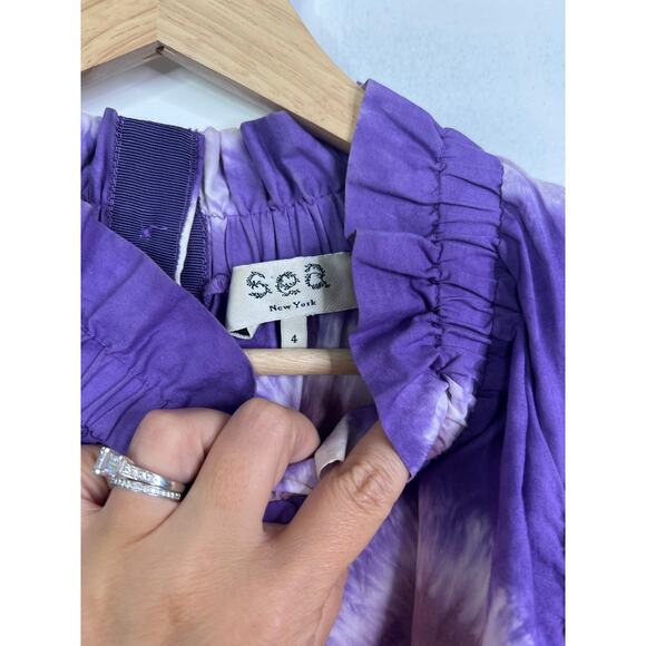 NEW Sea New York Tie Dye Tunic Long Sleeve Mock Neck Purple Mini Dress - Picture 4 of 7